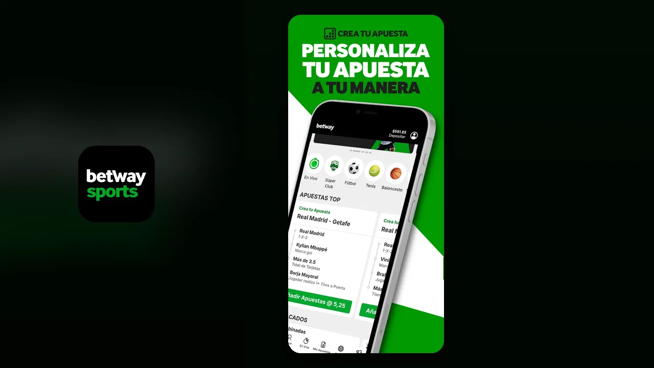 Captura oficial de la app de Betway en la App Store española